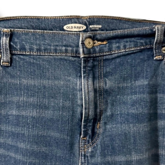 Old Navy Boyfriend Mid Rise Straight Leg Blue Jeans Women’s Plus Size 16 Denim - Picture 4 of 13